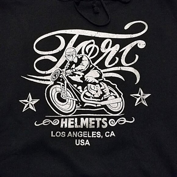 Torc Motorcycle Helmets Los Angeles Hoodie Sweatshirt L Black Rare Dealer Promo - Picture 2 of 9
